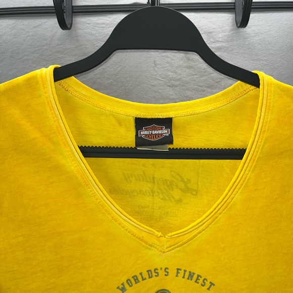 x Harley Davidson T-Shirt Women L Short Sleeve V Neck Legendary Orlando Florida - Picture 4 of 11